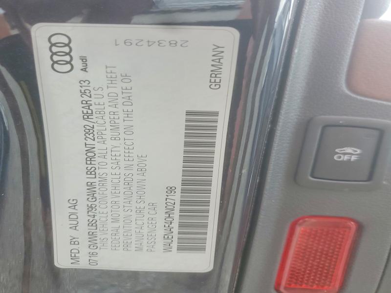 Продаж на аукціоні авто 2017 Audi A4, vin: WAUENAF40HN027198, номер лоту: 57575756