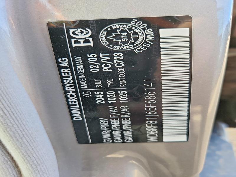 Aukcja sprzedaży 2005 Mercedes-benz C, vin: WDBRF81J65F686141, numer aukcji: 55715206