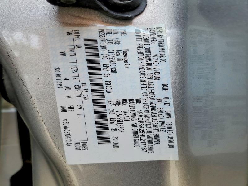 Aukcja sprzedaży 2017 Ford Focus, vin: 1FADP3K25HL217167, numer aukcji: 56506186