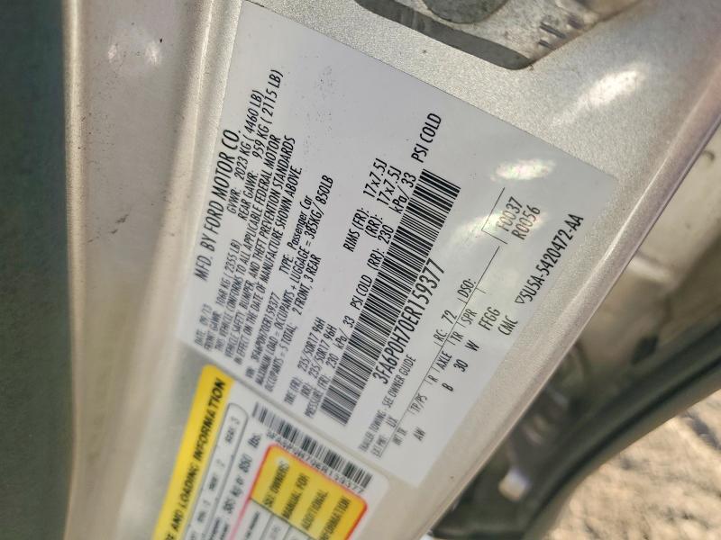 Продажа на аукционе авто 2014 Ford Fusion, vin: 3FA6P0H70ER159377, номер лота: 57324306