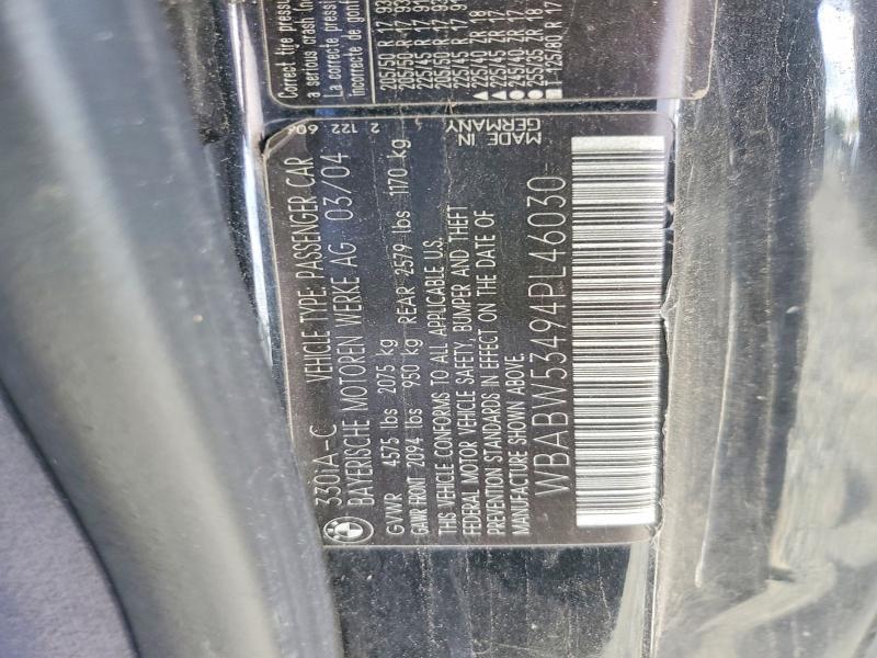 Продажа на аукционе авто 2004 Bmw 330, vin: WBABW53494PL46030, номер лота: 55649086