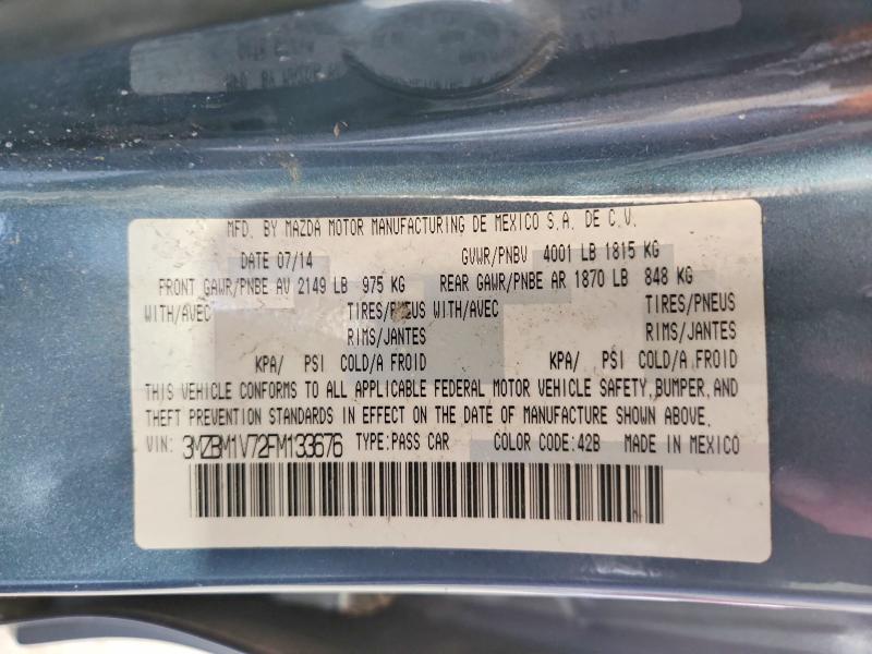 Продажа на аукционе авто 2015 Mazda 3, vin: 3MZBM1V72FM133676, номер лота: 55819146