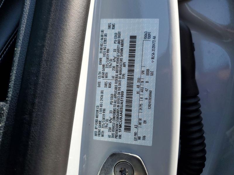 Продаж на аукціоні авто 2025 Ford Escape, vin: 1FMCU9JA6SUA51989, номер лоту: 59113546