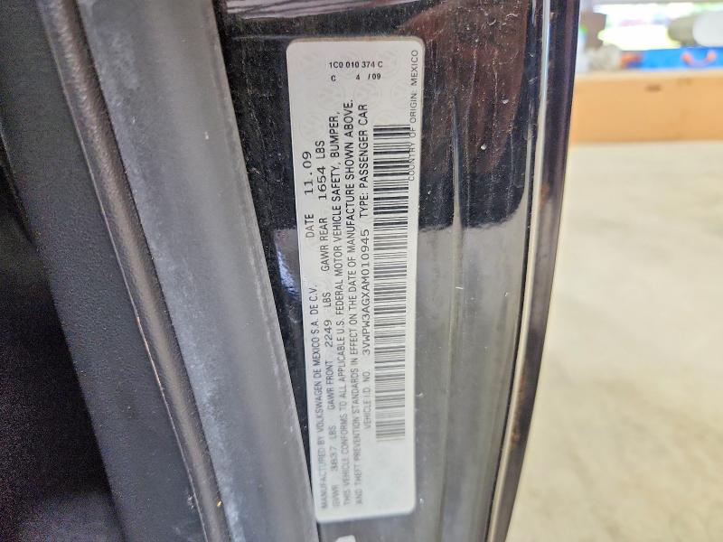 2010 Volkswagen New Beetle მანქანა იყიდება აუქციონზე, vin: 3VWPW3AGXAM010945, აუქციონის ნომერი: 59096036