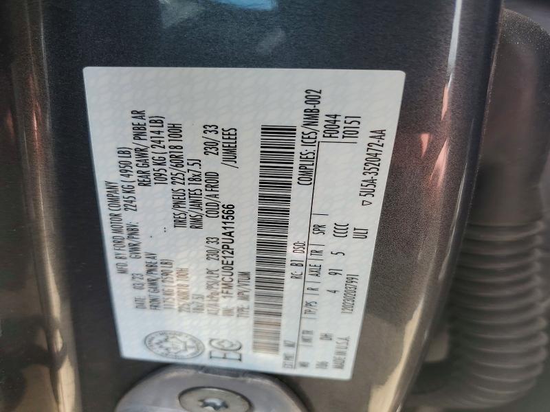 2023 Ford Escape მანქანა იყიდება აუქციონზე, vin: 1FMCU0E12PUA11566, აუქციონის ნომერი: 56470836