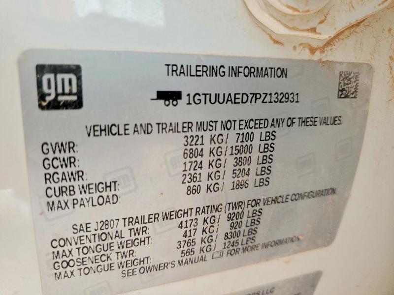 Aukcja sprzedaży 2023 Gmc Sierra, vin: 1GTUUAED7PZ132931, numer aukcji: 56689256