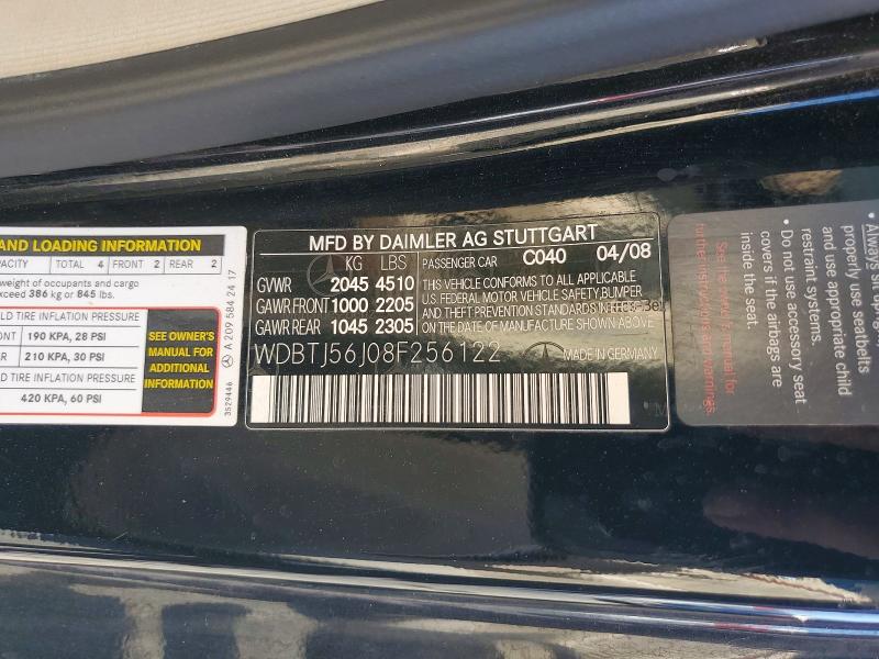 Продажа на аукционе авто 2008 Mercedes-benz Clk, vin: WDBTJ56J08F256122, номер лота: 57206866