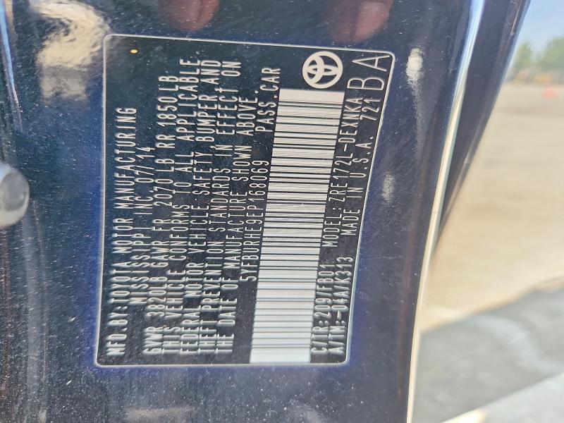 Продаж на аукціоні авто 2014 Toyota Corolla, vin: 5YFBURHE9EP168069, номер лоту: 56689016