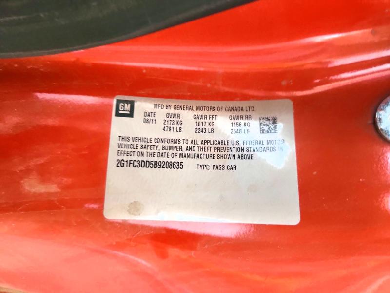 Продажа на аукционе авто 2011 Chevrolet Camaro, vin: 2G1FC3DD5B9208635, номер лота: 56366296