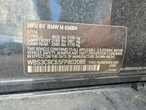Продажа на аукционе авто 2015 Bmw M3, vin: WBS3C9C55FP803086, номер лота: 57736126