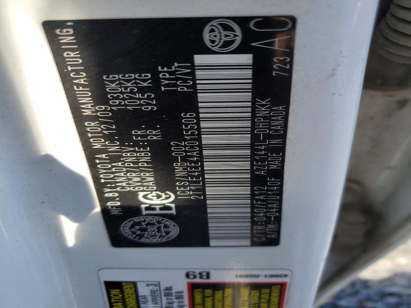 Aukcja sprzedaży 2010 Toyota Corolla Matrix, vin: 2T1LE4EE4AC015506, numer aukcji: 56764656