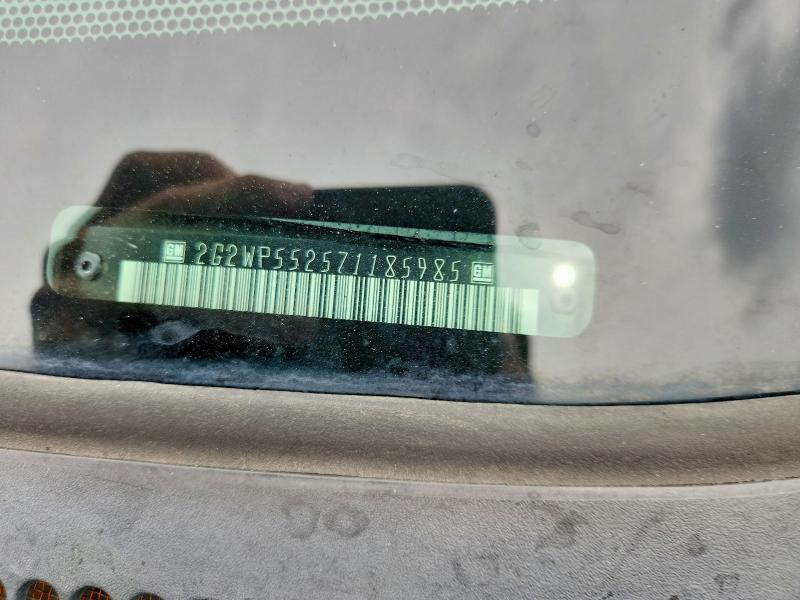 Aukcja sprzedaży 2007 Pontiac Grand Prix, vin: 2G2WP552571185985, numer aukcji: 56846926