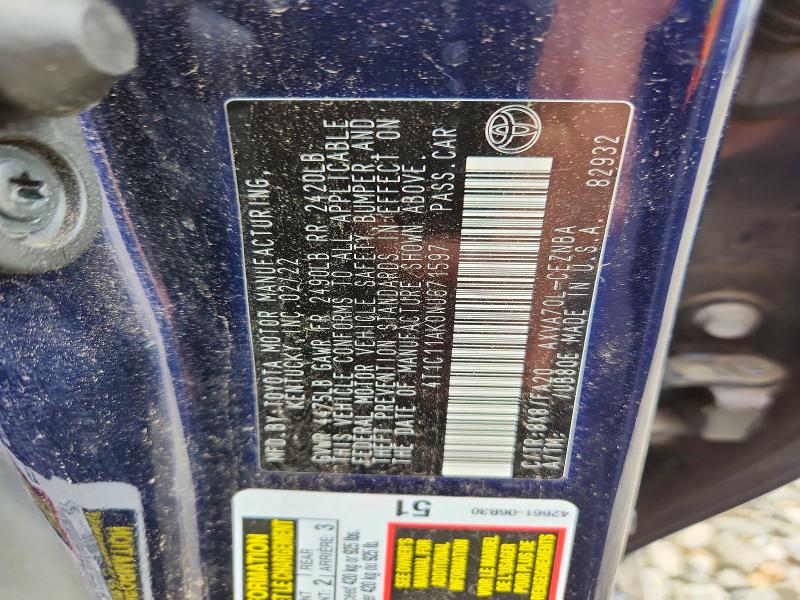 56459686 :رقم المزاد ، 4T1C11AK0NU671597 vin ، 2022 Toyota Camry مزاد بيع