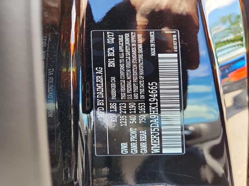 Продажа на аукционе авто 2017 Smart Fortwo, vin: WMEFJ5DA9HK194665, номер лота: 56062346