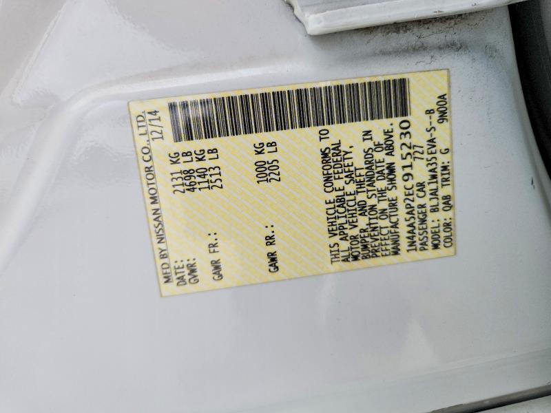 Aukcja sprzedaży 2014 Nissan Maxima, vin: 1N4AA5AP2EC915230, numer aukcji: 57554676