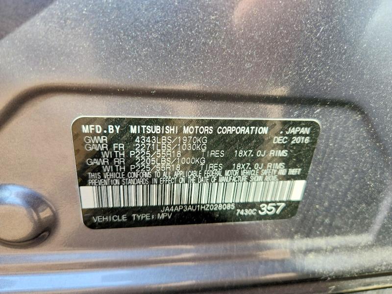 Продаж на аукціоні авто 2017 Mitsubishi Outlander Sport, vin: JA4AP3AU1HZ028085, номер лоту: 55932486