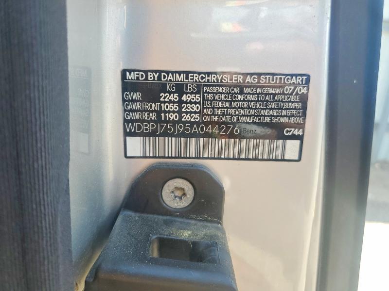 Aukcja sprzedaży 2005 Mercedes-benz Cl, vin: WDBPJ75J95A044276, numer aukcji: 55655556