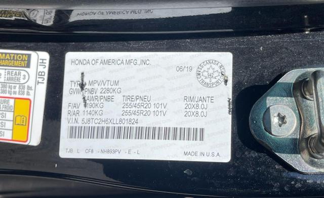 Aukcja sprzedaży 2020 Acura Rdx, vin: 5J8TC2H6XLL801824, numer aukcji: 57866906