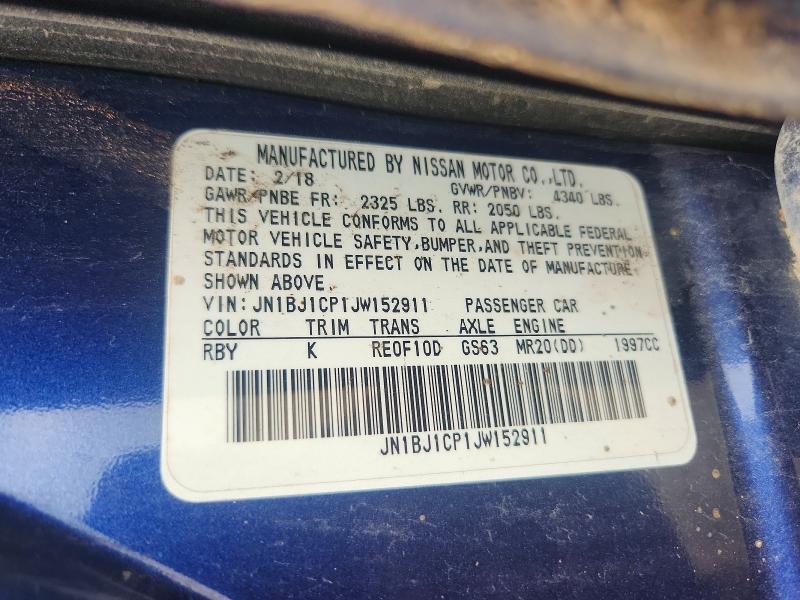 Aukcja sprzedaży 2018 Nissan Rogue Sport, vin: JN1BJ1CP1JW152911, numer aukcji: 58115196