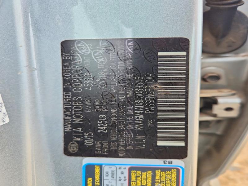 Aukcja sprzedaży 2015 Kia Optima, vin: KNAGM4AD8F5089546, numer aukcji: 58779086