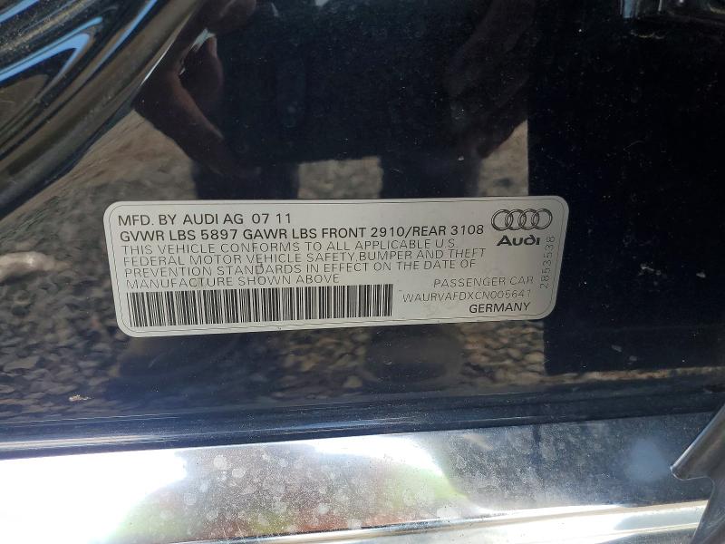 Aukcja sprzedaży 2012 Audi A8, vin: WAURVAFDXCN005641, numer aukcji: 58655926