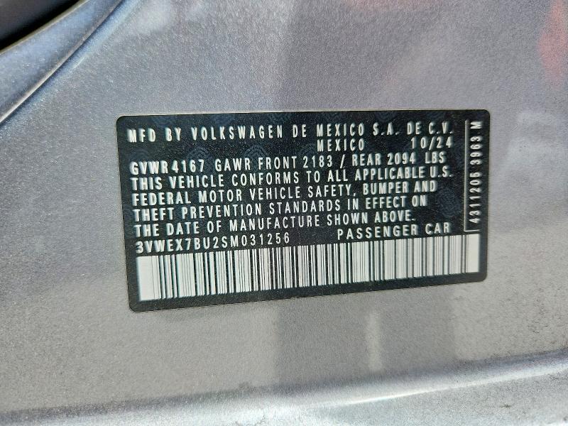 Продаж на аукціоні авто 2025 Volkswagen Jetta, vin: 3VWEX7BU2SM031256, номер лоту: 58983196
