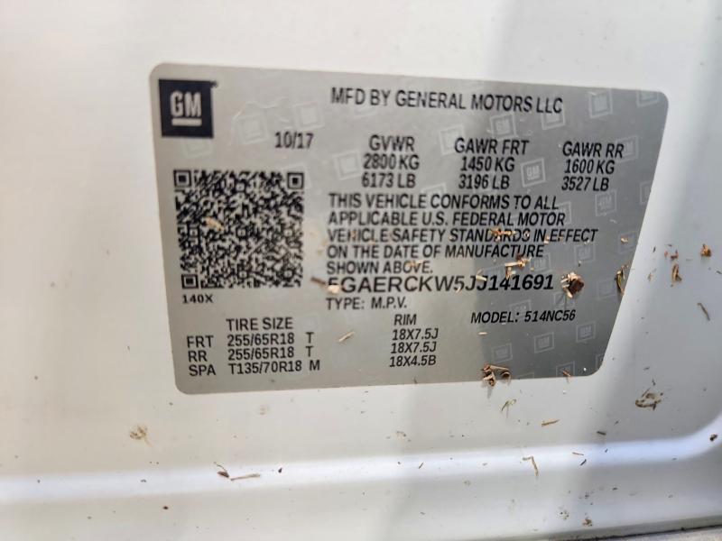 Продажа на аукционе авто 2018 Buick Enclave, vin: 5GAERCKW5JJ141691, номер лота: 58429956