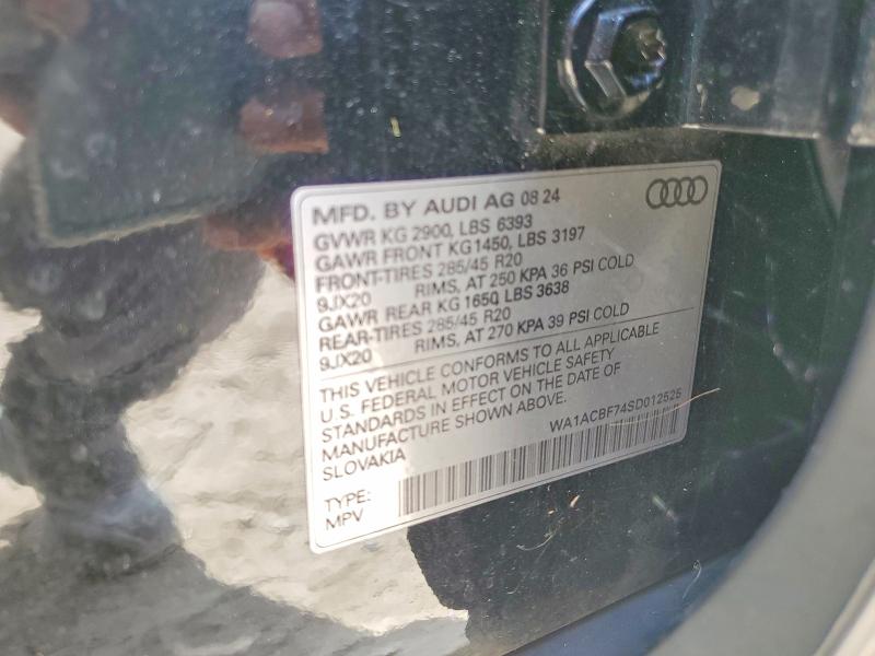 Aukcja sprzedaży 2025 Audi Q7, vin: WA1ACBF74SD012525, numer aukcji: 56350616
