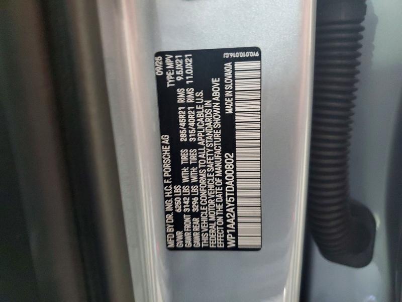 55368296 :رقم المزاد ، WP1AA2AY5TDA00802 vin ، 2026 Porsche Cayenne مزاد بيع