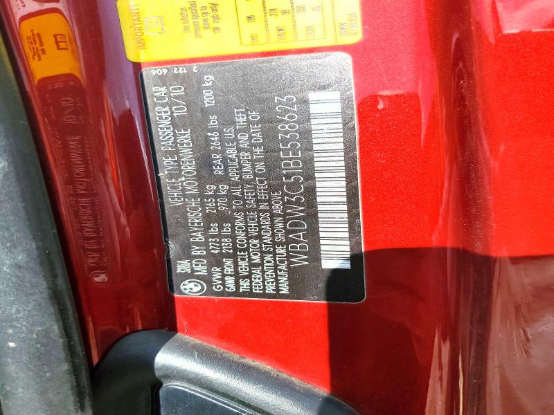 55700306 :رقم المزاد ، WBADW3C51BE538623 vin ، 2011 Bmw 328 مزاد بيع