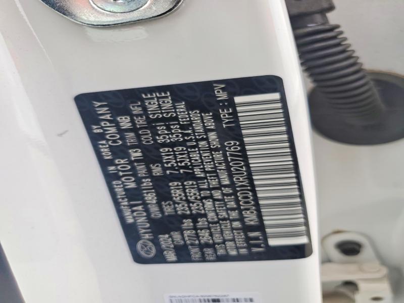 2024 Hyundai Tucson მანქანა იყიდება აუქციონზე, vin: KM8JCCD1XRU207769, აუქციონის ნომერი: 55835446
