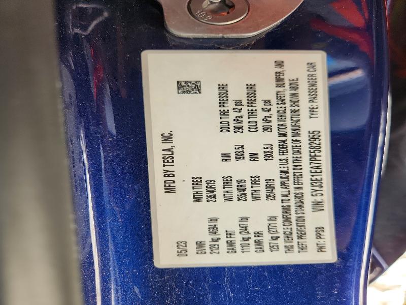 Продажа на аукционе авто 2023 Tesla Model 3, vin: 5YJ3E1EA7PF582955, номер лота: 56639676