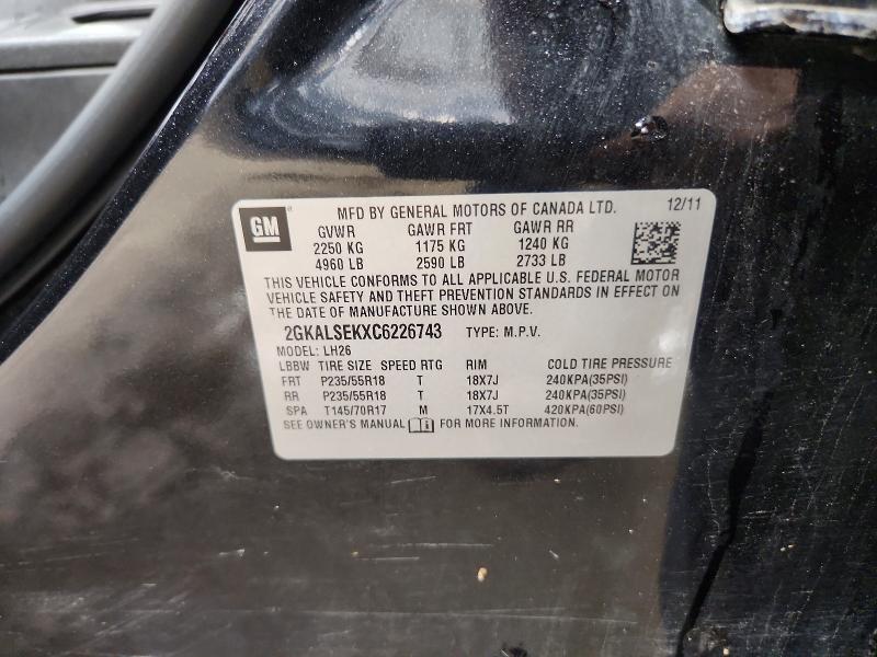 Продажа на аукционе авто 2012 Gmc Terrain, vin: 2GKALSEKXC6226743, номер лота: 58753776