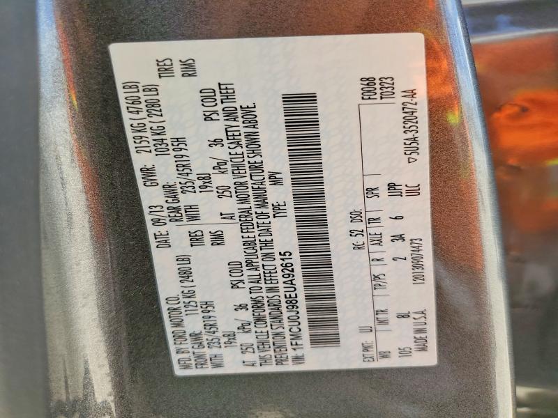Продажа на аукционе авто 2014 Ford Escape, vin: 1FMCU0J98EUA92615, номер лота: 55859776