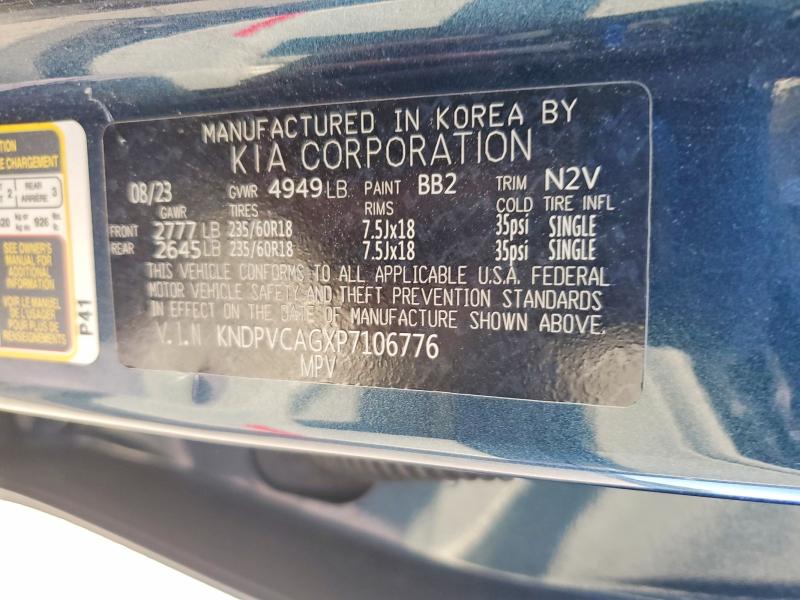 Aukcja sprzedaży 2023 Kia Sportage, vin: KNDPVCAGXP7106776, numer aukcji: 56565906