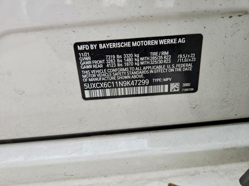 Продажа на аукционе авто 2022 Bmw X7, vin: 5UXCX6C11N9K47299, номер лота: 56493546