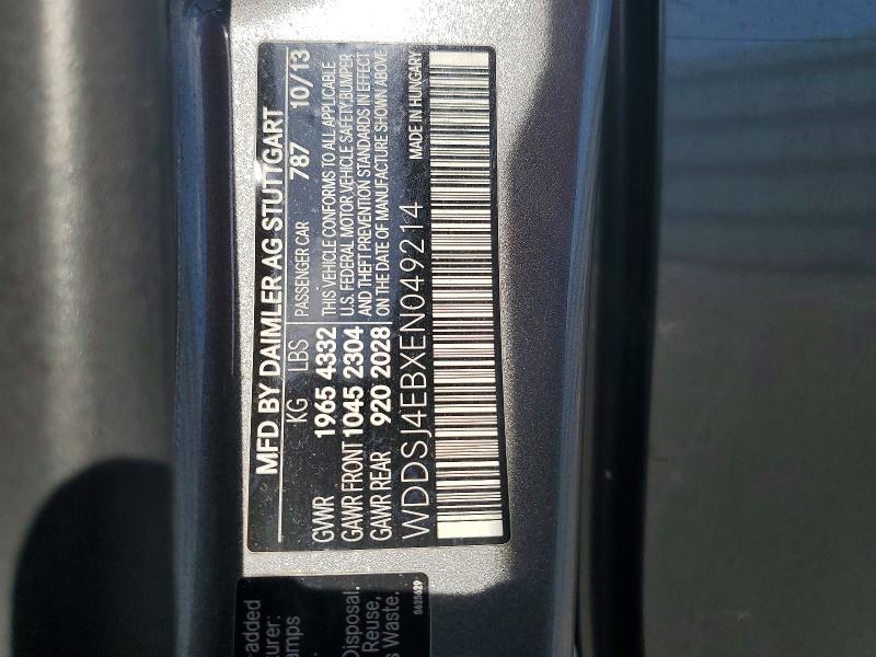 57133826 :رقم المزاد ، WDDSJ4EBXEN049214 vin ، 2014 Mercedes-benz Cla مزاد بيع