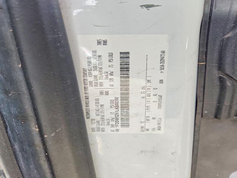 55568366 :رقم المزاد ، 1FDBW5Z81LKB80350 vin ، 2020 Ford Transit مزاد بيع
