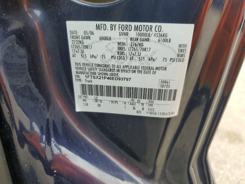 59090676 :رقم المزاد ، 1FTSX21P46ED93797 vin ، 2006 Ford F250 مزاد بيع