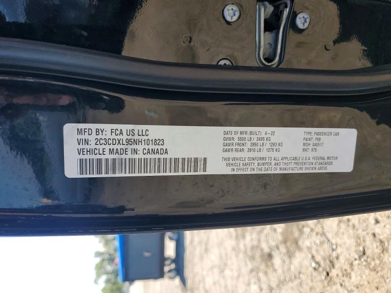 Aukcja sprzedaży 2022 Dodge Charger, vin: 2C3CDXL95NH101823, numer aukcji: 57023586