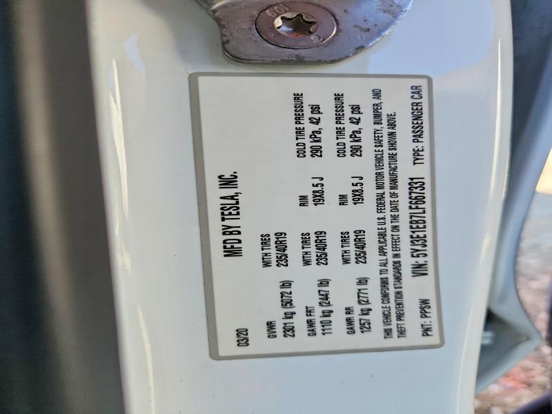 Продажа на аукционе авто 2020 Tesla Model 3, vin: 5YJ3E1EB7LF667331, номер лота: 57444596