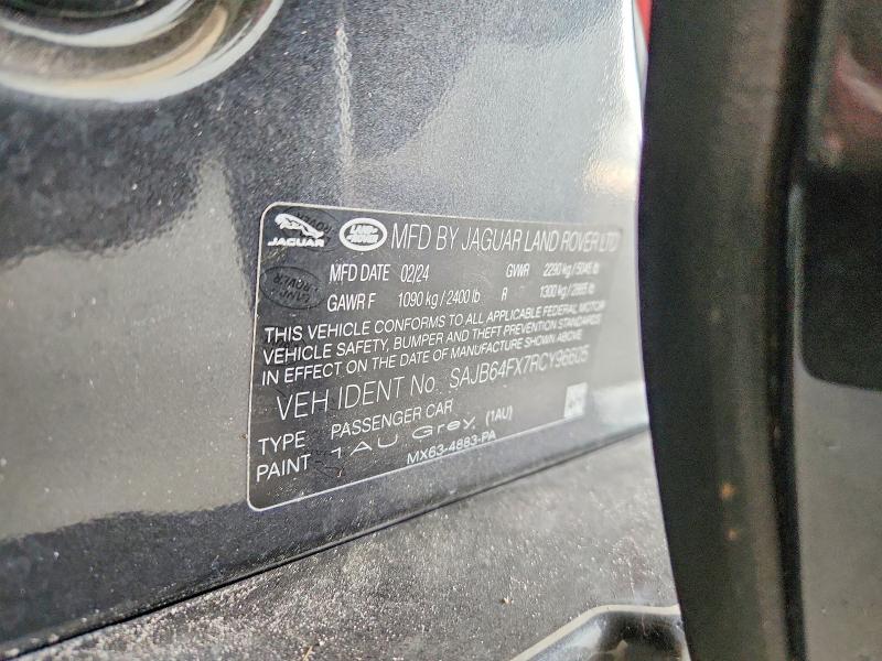 56568156 :رقم المزاد ، SAJB64FX7RCY96605 vin ، 2024 Jaguar Xf مزاد بيع