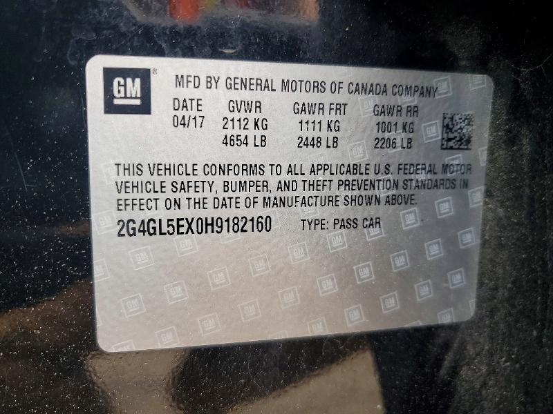 Продажа на аукционе авто 2017 Buick Regal, vin: 2G4GL5EX0H9182160, номер лота: 56847516