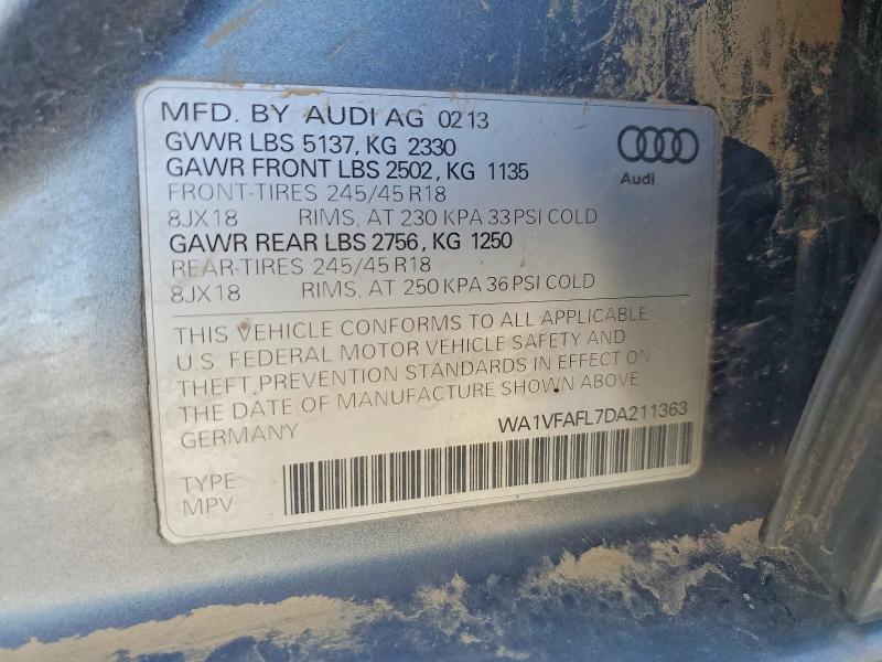 Продаж на аукціоні авто 2013 Audi A4 Allroad, vin: WA1VFAFL7DA211363, номер лоту: 56997766