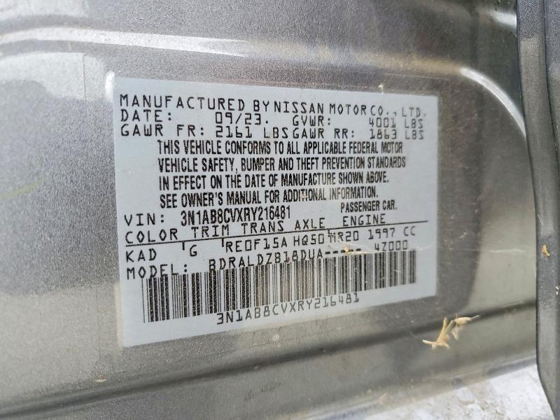 Aukcja sprzedaży 2024 Nissan Sentra, vin: 3N1AB8CVXRY216481, numer aukcji: 58622606