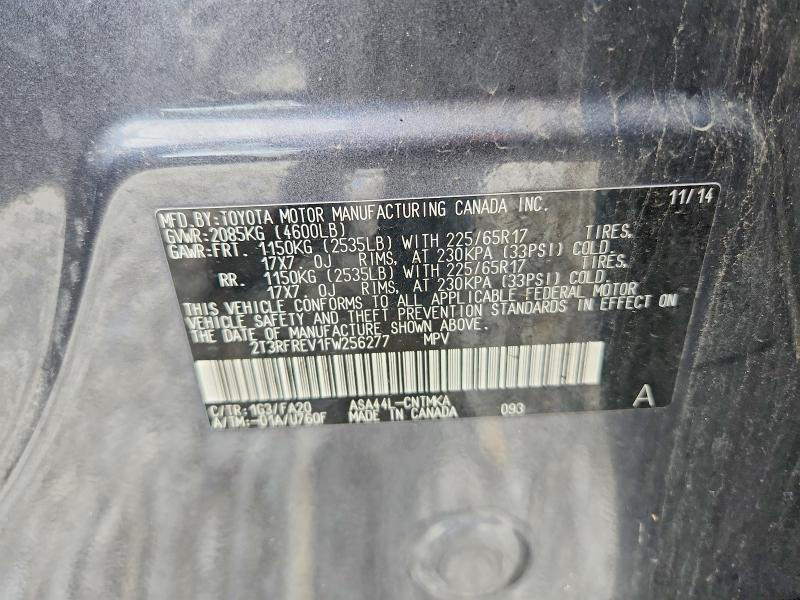 Aukcja sprzedaży 2015 Toyota Rav4, vin: 2T3RFREV1FW256277, numer aukcji: 57725716