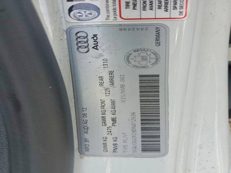 Aukcja sprzedaży 2013 Audi A7, vin: WAU3GCFC9DN012536, numer aukcji: 59137196