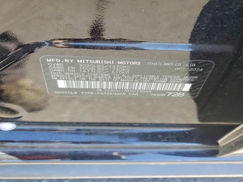 Продаж на аукціоні авто 2024 Mitsubishi Mirage, vin: ML32AUHJ7RH033668, номер лоту: 57003226