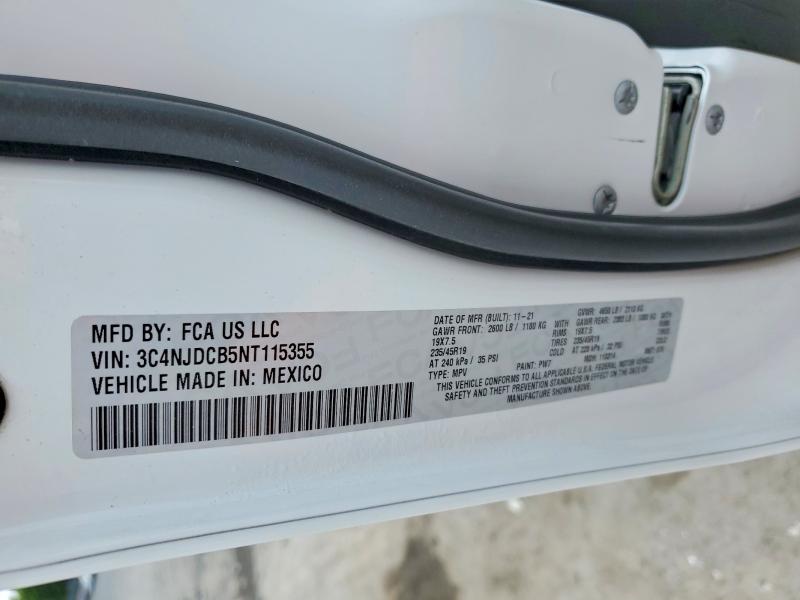 Aukcja sprzedaży 2022 Jeep Compass, vin: 3C4NJDCB5NT115355, numer aukcji: 56886076