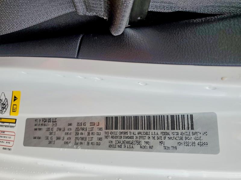 Aukcja sprzedaży 2019 Jeep Wrangler Unlimited, vin: 1C4HJXENXKW617581, numer aukcji: 57572116